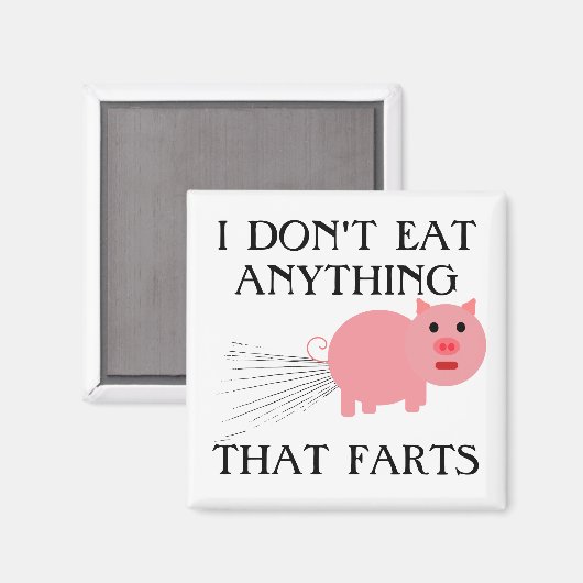 Vegan Vegetarian | Ik eet niets dat zo leuk is Magneet (Voorkant / Achterkant)