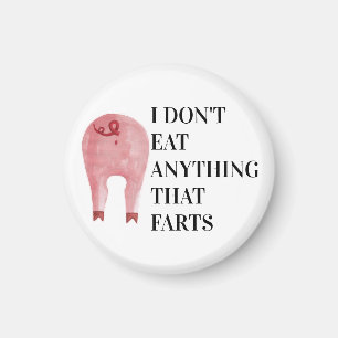 Vegan Vegetarian   Ik eet niets dat zo leuk is Magneet