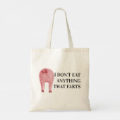 Vegan Vegetarian | Ik eet niets dat zo leuk is Tote Bag (Achterkant)