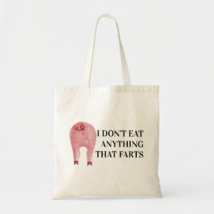 Vegan Vegetarian Ik eet niets dat zo leuk is Tote Bag