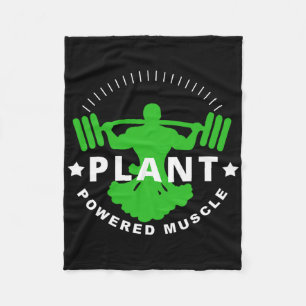 Vegan Vegetarian Plant Broccoli Bodybuilding Lift Fleece Deken