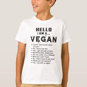 Vegan Vegetarian Vegetables Veganism Funny Gift T-shirt