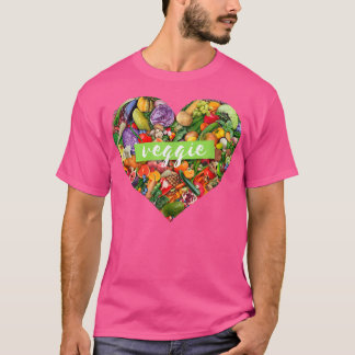 Vegan Veggie Animal Safety Heart Fruits en Vegeta T-shirt