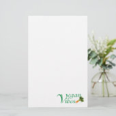 Vegan vibes briefpapier (Staand voorkant)