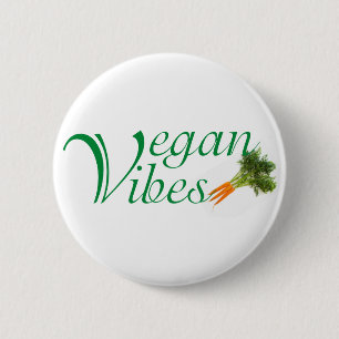 Vegan vibes ronde button 5,7 cm