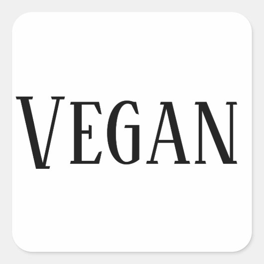 Vegan Vierkante Sticker (Voorkant)