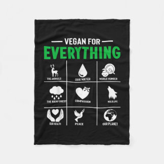 Vegan voor alles - veganistische vegetariër fleece deken