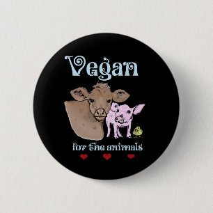 Vegan voor de Button van de dieren