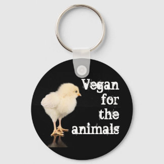 Vegan voor de dieren - Kuiken Sleutelhanger