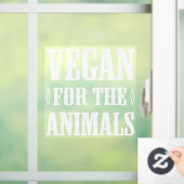 Vegan voor de dieren raamsticker (Huis)