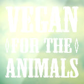 Vegan voor de dieren raamsticker (Vel 3)