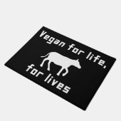 Vegan voor het leven deurmat (Schuin)