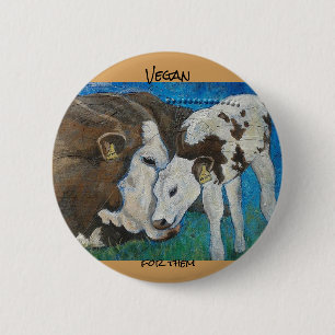 Vegan voor hun Button kow