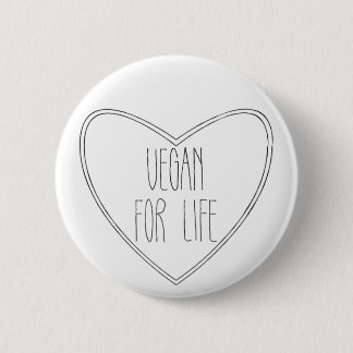 VEGAN VOOR LIFE-PUNTbadge Ronde Button 5,7 Cm