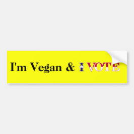 Vegan Vote Bumpersticker