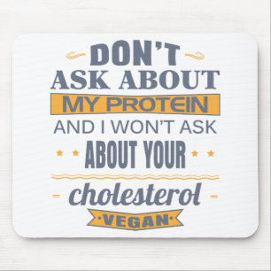 Vegan vraagt niet naar mijn proteïne muismat