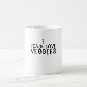Vegan - Vrede Liefde Groenten Koffiemok