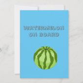 Vegan Watermelon Zwangerschapskaart Aankondiging (Voorkant)