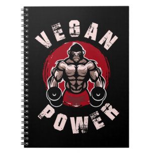 Vegan Weightlifter Plant Gym Workout Bodybuilding Notitieboek