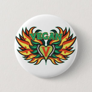 Vegan Wings Ronde Button 5,7 Cm