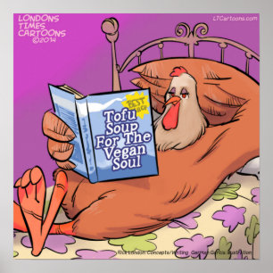 Vegan zielige grap poster