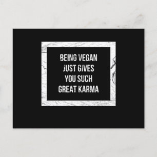 Vegan zijn geeft je zo'n grote karma briefkaart