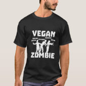 Vegan Zombie Humor T shirt (Voorkant)