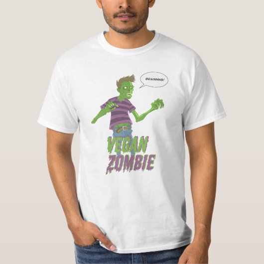 Vegan Zombie T-shirt (Voorkant)