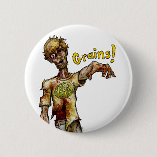 Vegan Zombie wil je korrels (knop) Ronde Button 5,7 Cm