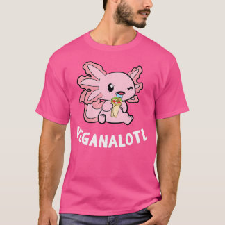 Veganalotl Snack Tacos Schattige Blauw Axolotl Sal T-shirt