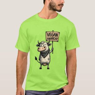 Vegane Anarchie – Rebelse Koe Protesteert T-shirt