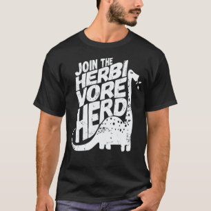 Vegane dinosaurus voegt zich bij de herbivoor kudd t-shirt