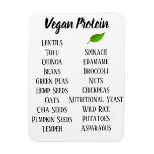 Vegane hoog eiwitrijke voedingsmiddelen magneet