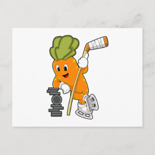 Vegane ijshockey ijshockeystick briefkaart