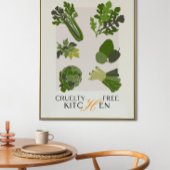 Vegane Keuken Muurkunst Vrij van Dierproeven Minim Poster