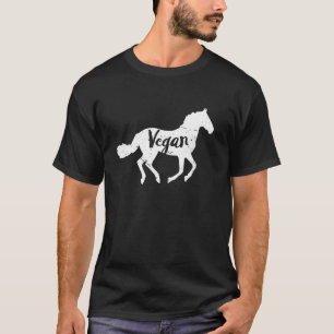 Vegane Paard Afbeelding Herbivoor Dierenliefhebber T-shirt