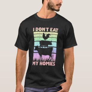 Vegane Vegetarische Uitdrukking Ik Eet Mijn Vrien T-shirt