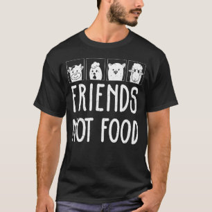 Vegane Vrienden Niet Eten Varken Koe Kip Dier T-shirt