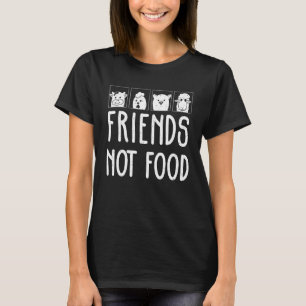 Vegane Vrienden Niet Voedsel Varken Koe Kip Dier T-shirt