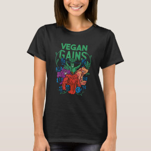 Vegane winst groenten gym workout kunst t-shirt