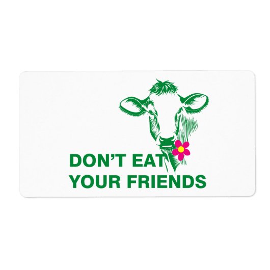 Veganism Etiket (Voorkant)