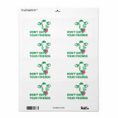 Veganism Etiket (Full Sheet)