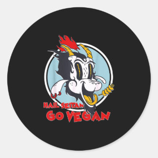 Veganisme humor tarwe gluten hagel seitan ga vegan ronde sticker