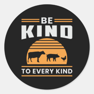 Veganisme Veganistisch Veganistisch Dierenrechten Ronde Sticker