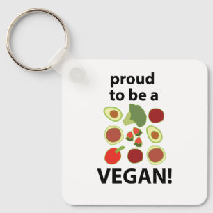 Veganist trots om veganist te zijn sleutelhanger