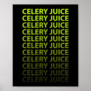 Veganistisch groen selderijsap poster