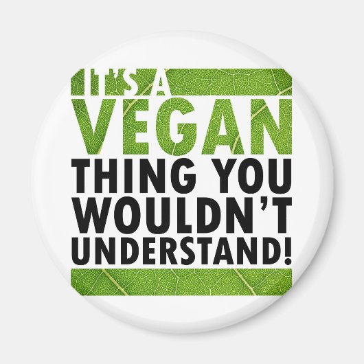 veganistisch iets magneet (Voorkant)