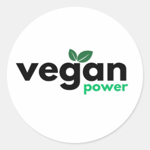 Veganistische kracht ronde sticker