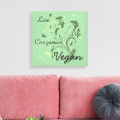 Veganistische kunst aan de muur canvas afdruk (Insitu (Woonkamer))