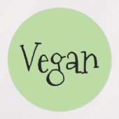Veganistische tekst thema Label (Design 1)